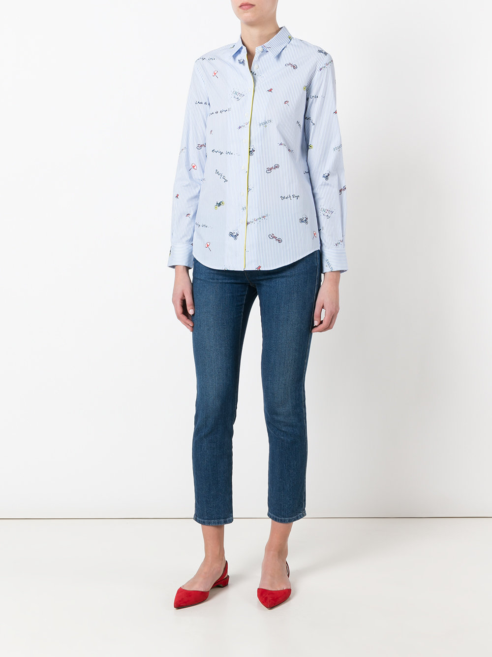 printed striped shirt 