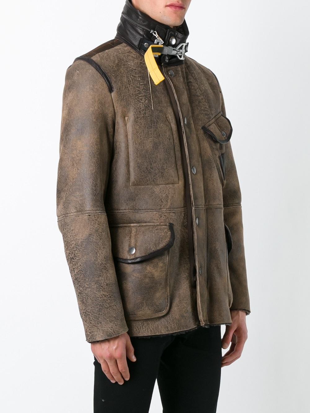 buttoned leather jacket 