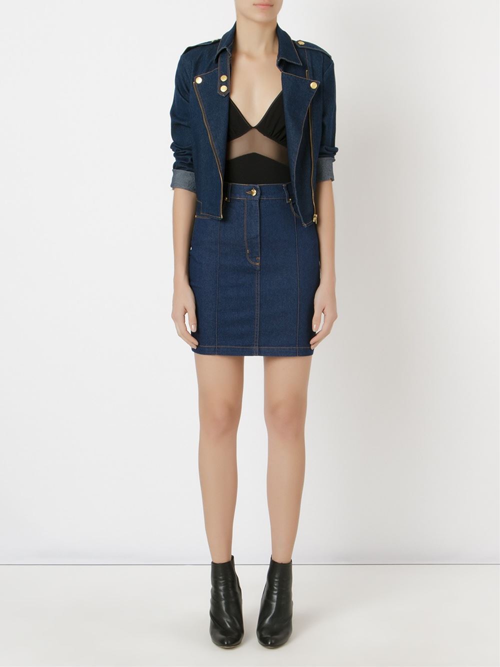belted denim jacket