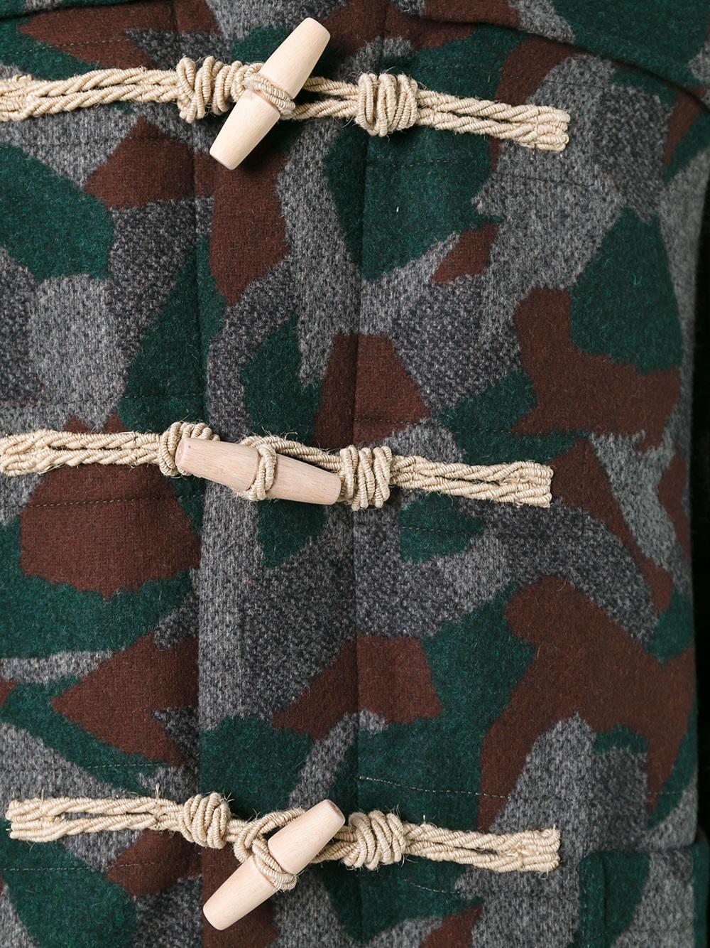 camouflage duffle coat