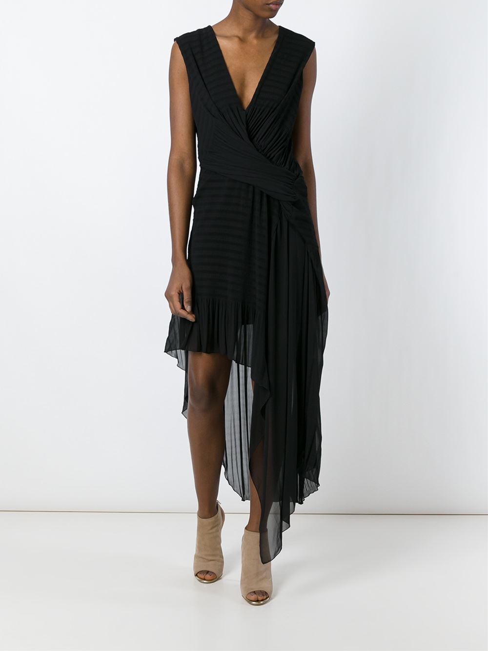 issa 深v领不对称连衣裙海淘返利 | 米饭粒返利网