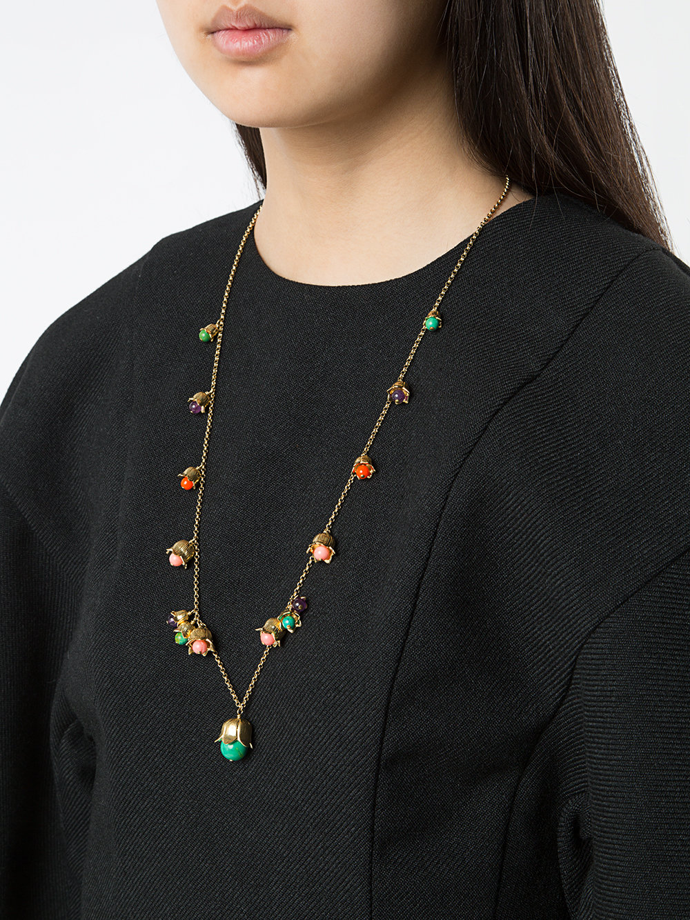 beaded tulip necklace