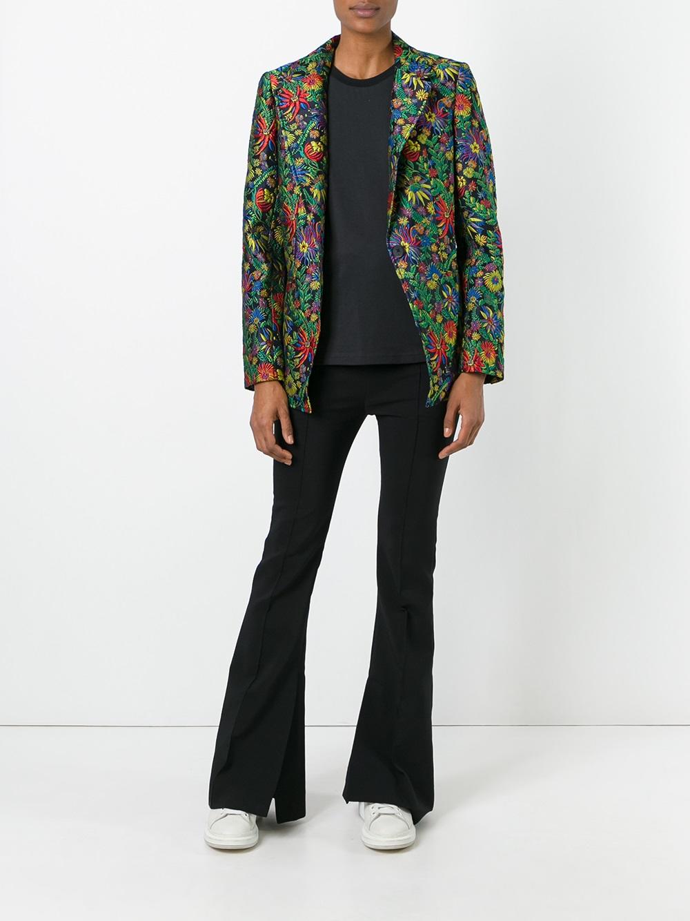 floral cloqué blazer