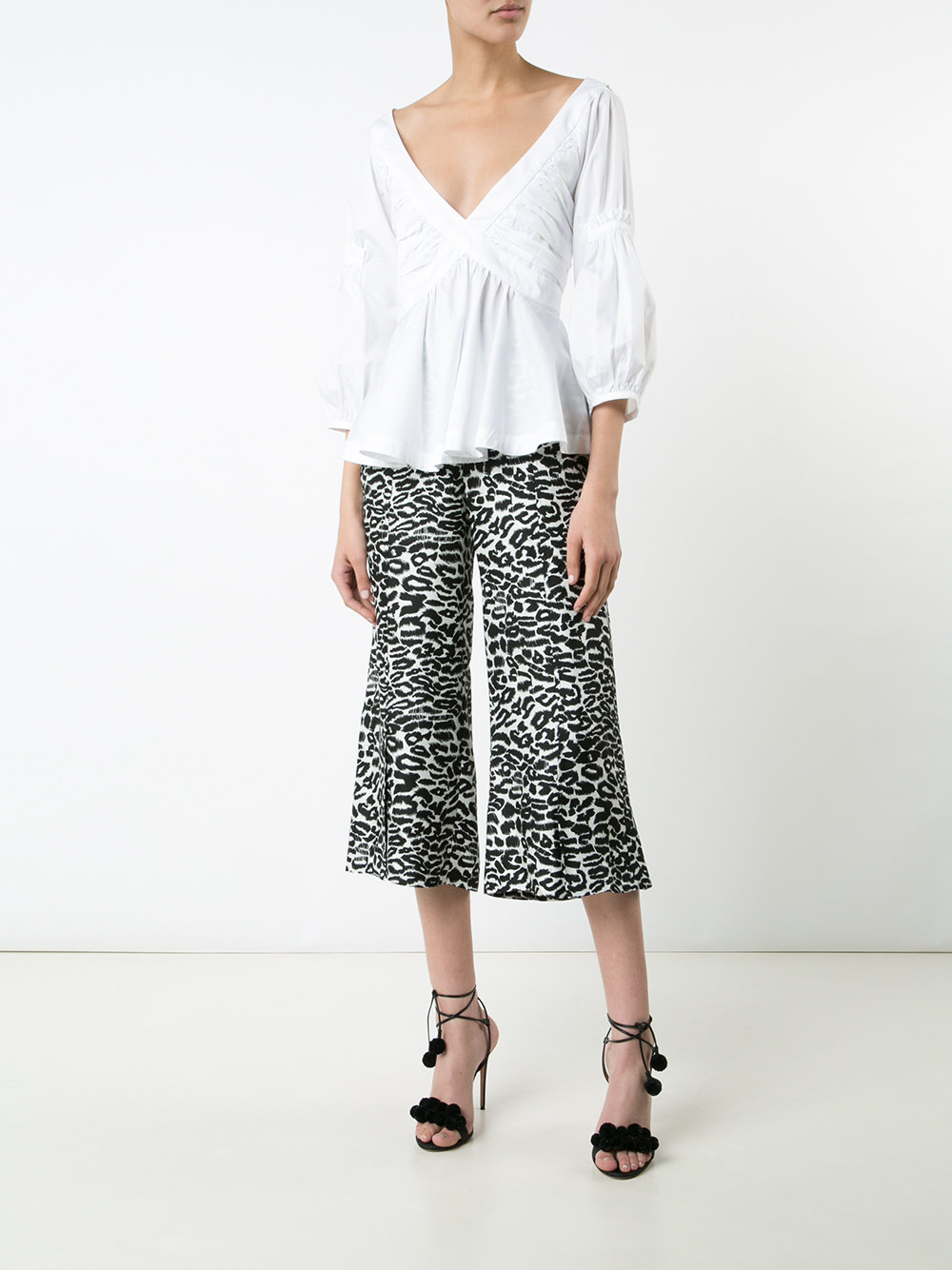 leopard print cropped pants 