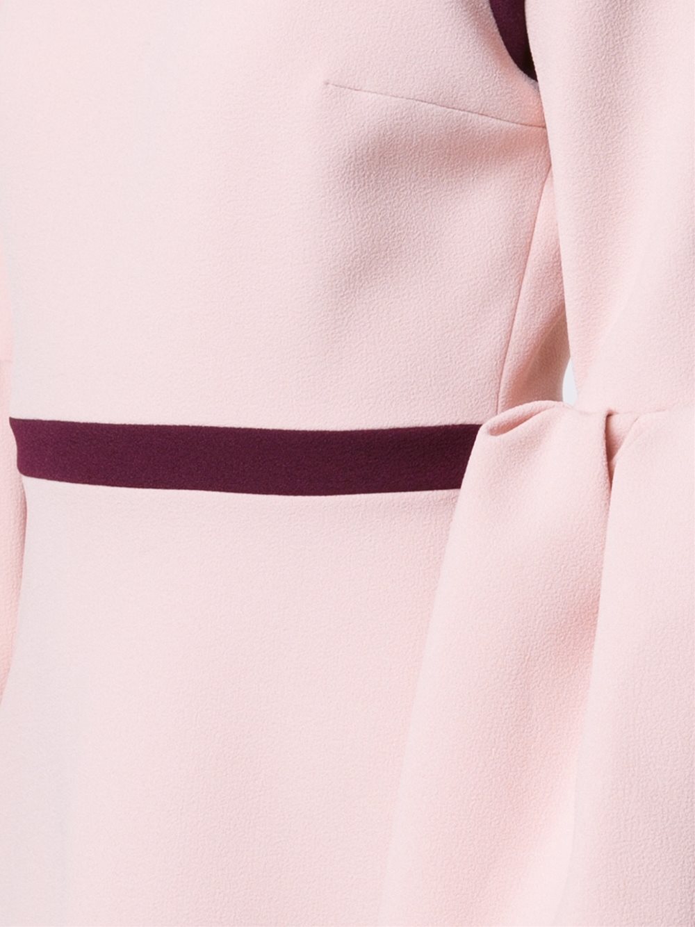 trim panel flared sleeve shift dress