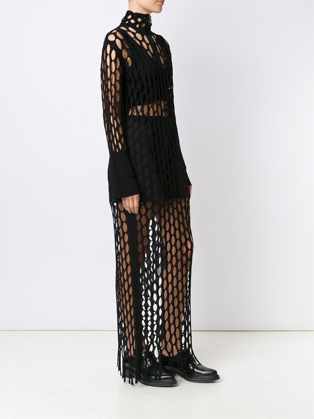 perforated dress