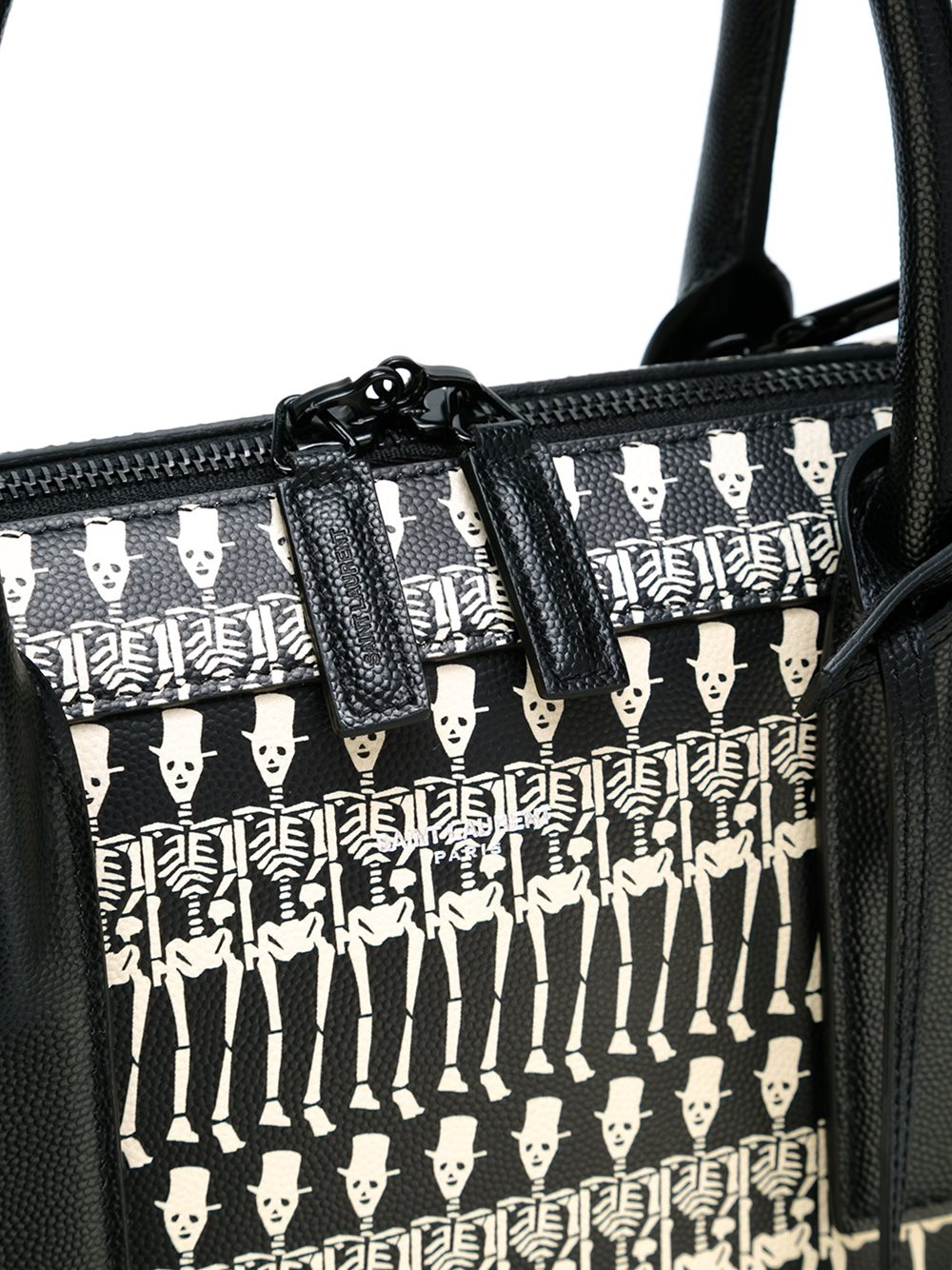 skeleton print laptop bag