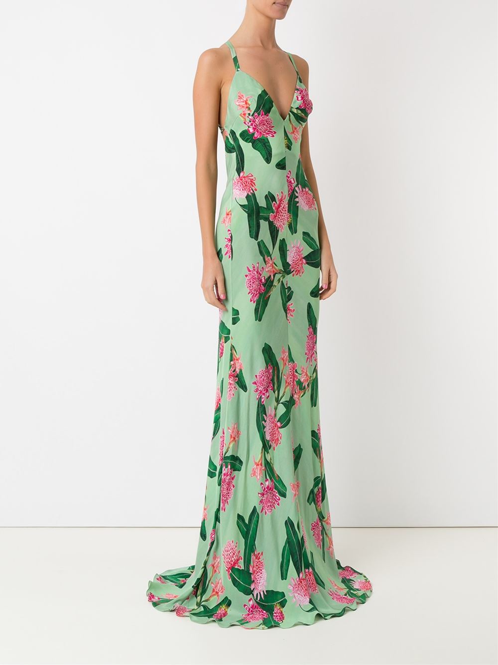 floral print silk dress