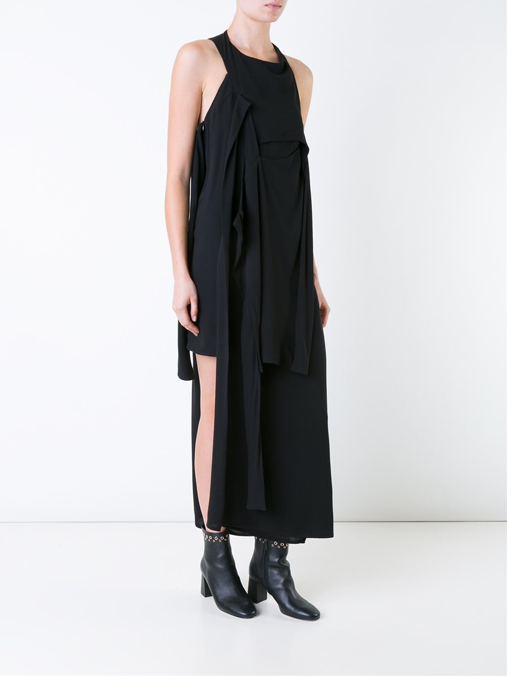 deconstructed asymmetric long dress