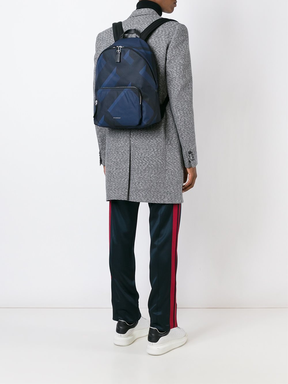 geometric print backpack