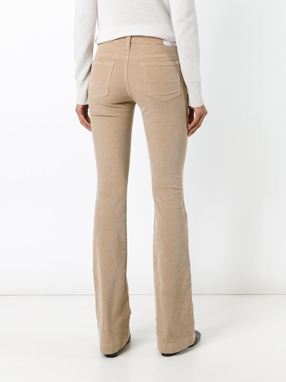 stretch flared trousers