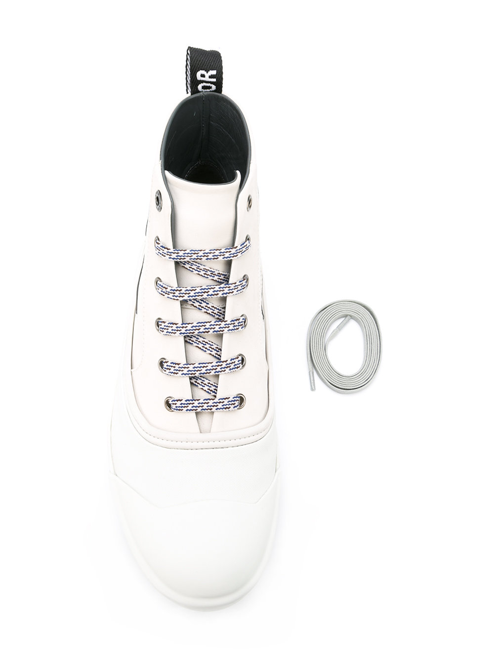 panelled hi-top sneakers