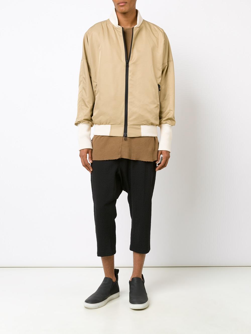 elasticated cuffs bomber jacket
