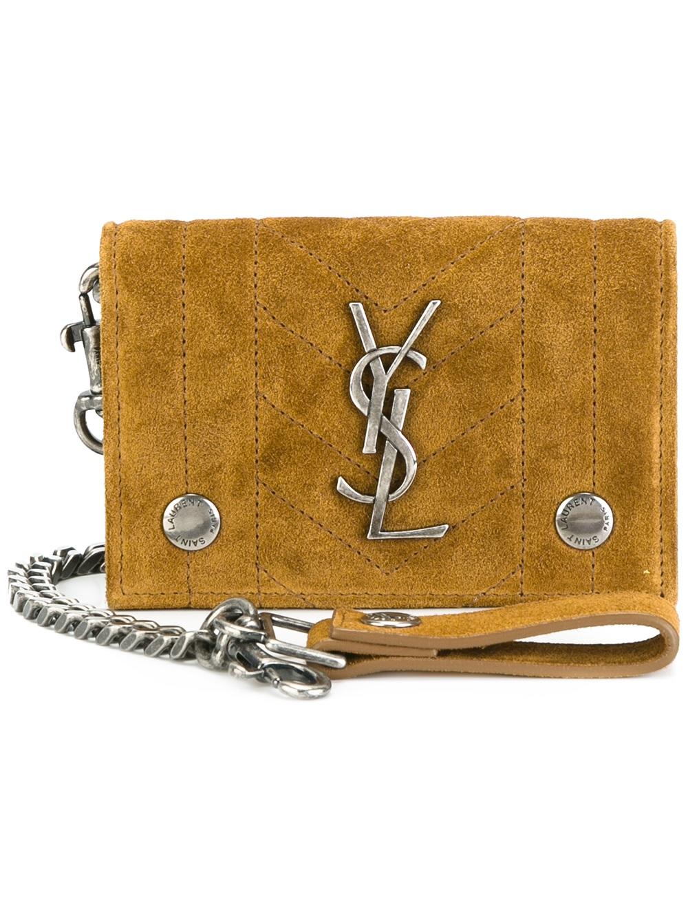 monogram chain wallet