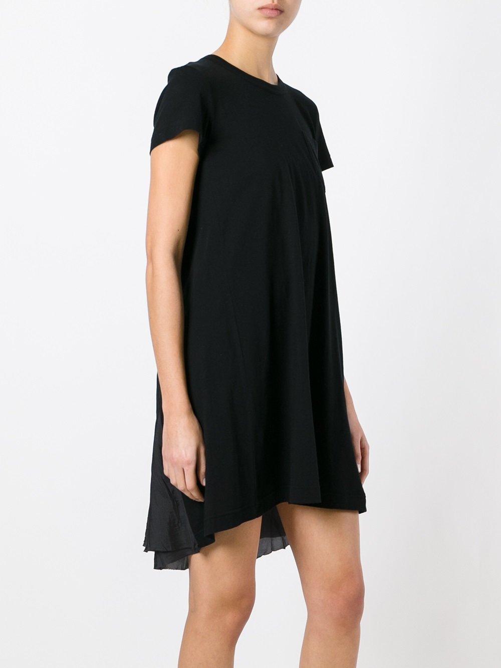 cupro insert T-shirt dress