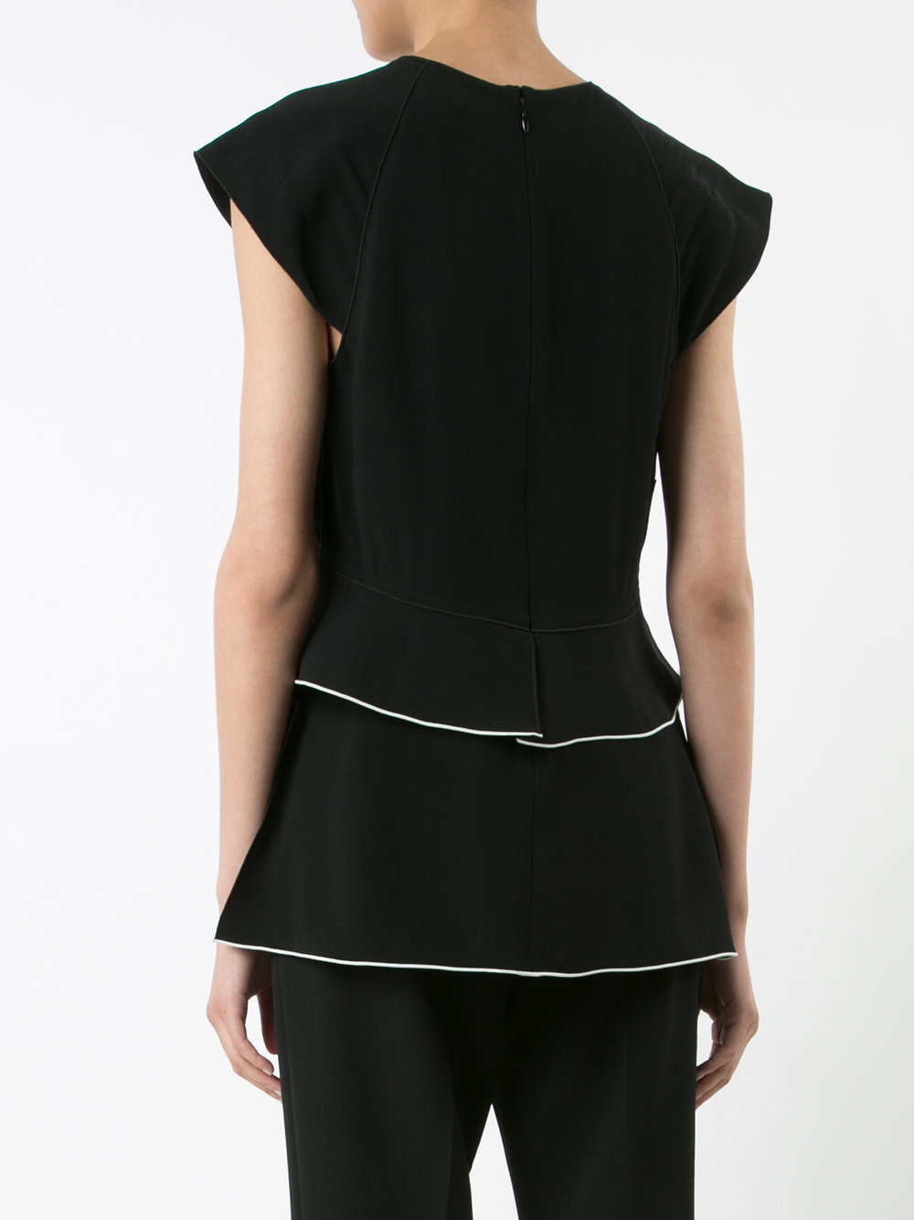 ruffle trimmed blouse