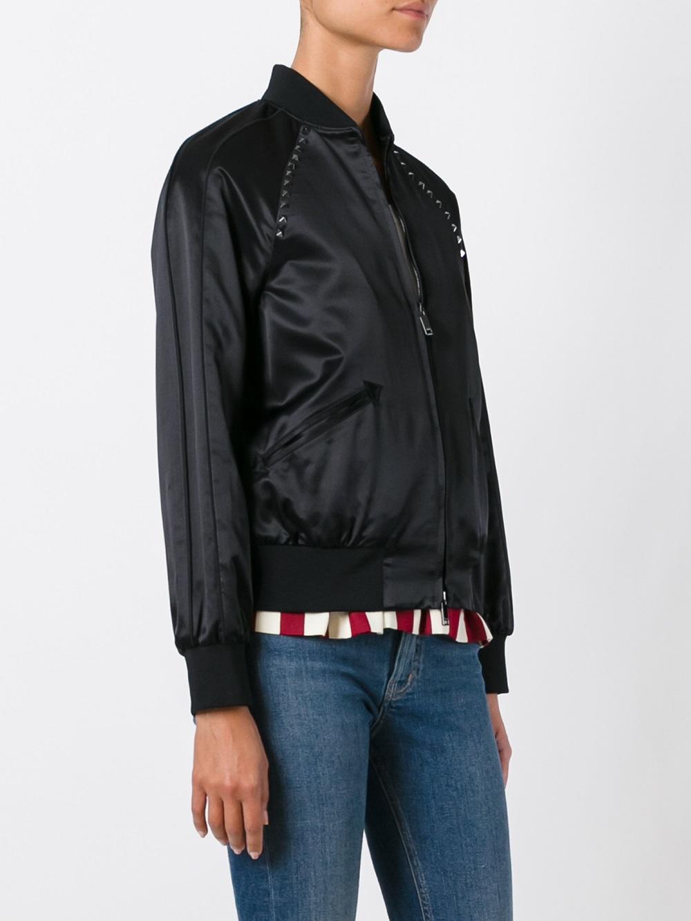 Rockstud bomber jacket