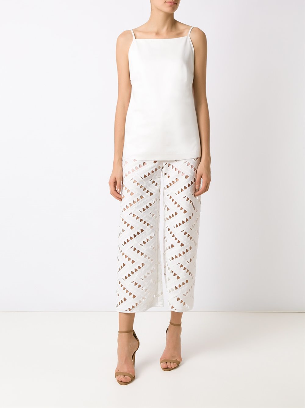 lace panel blouse