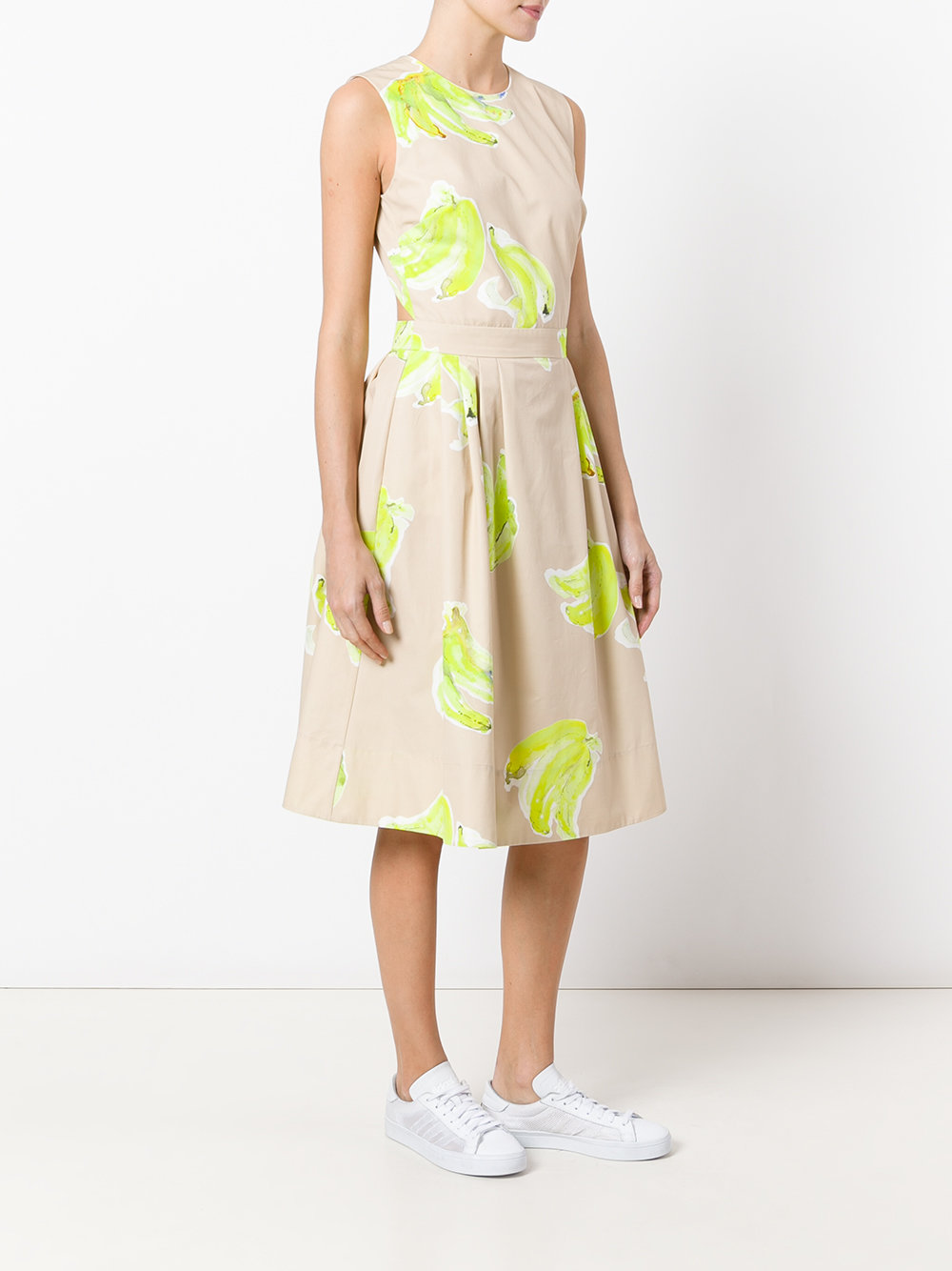 open back flared dress