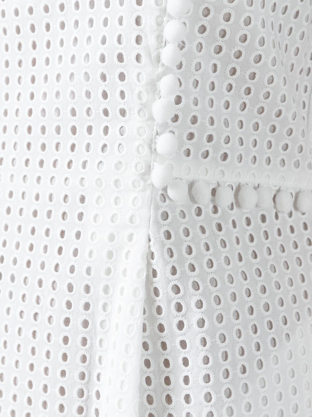 perforated detailing dress