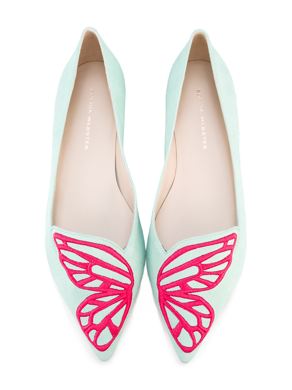 butterfly wing detail ballerinas
