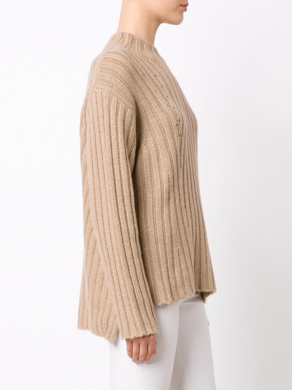 loose fit ribbed jumper