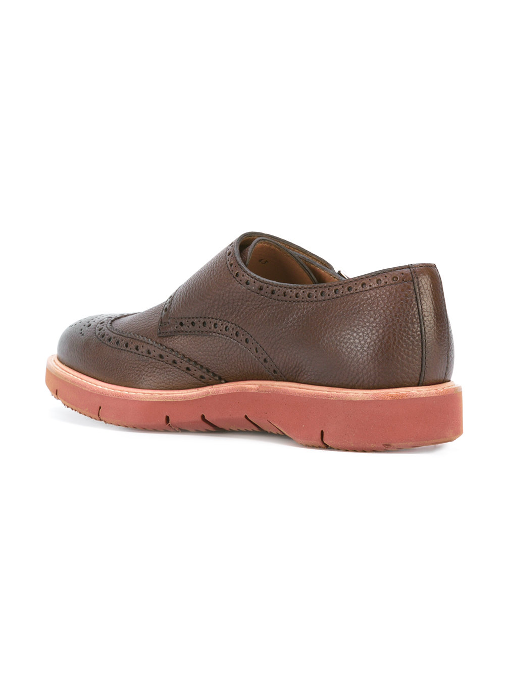 contrast sole monk shoes