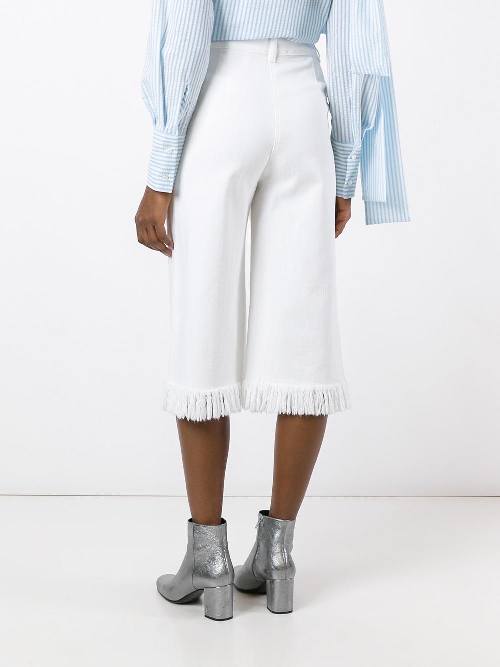 frayed cropped trousers