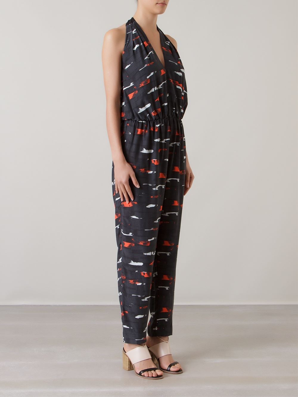 v-neck jumpsuit