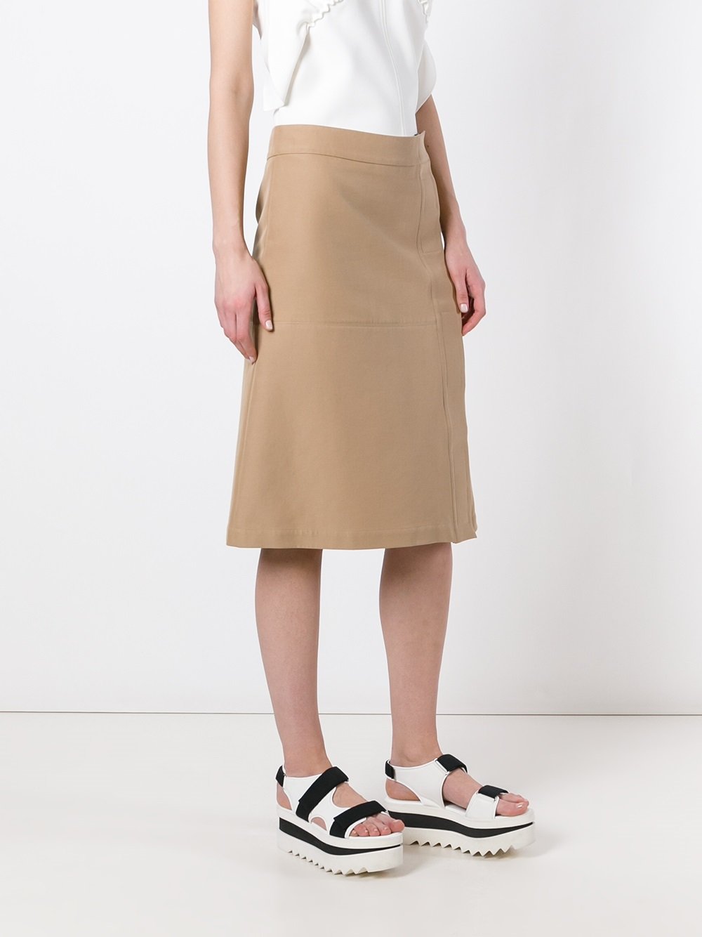 a-line midi skirt