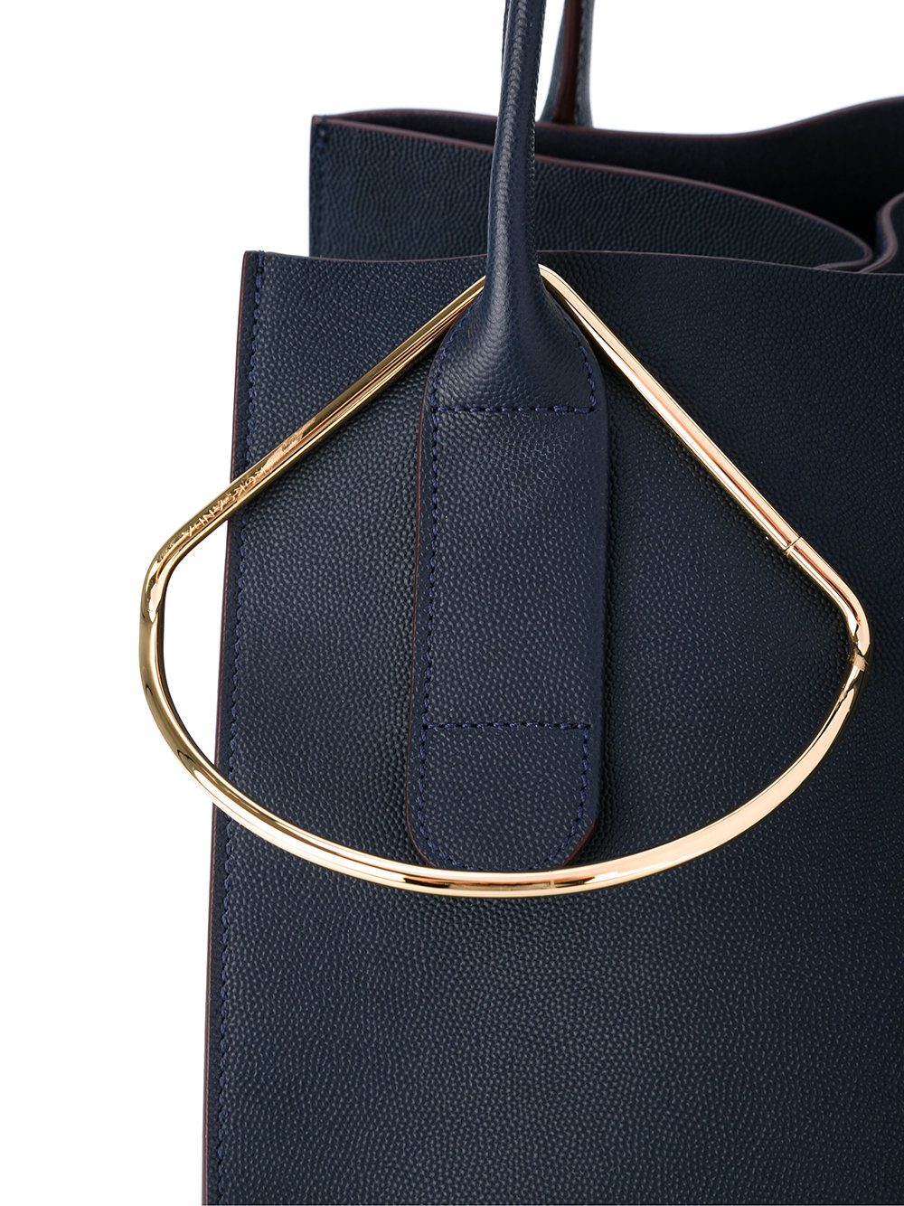 tote bag with gold tone detail