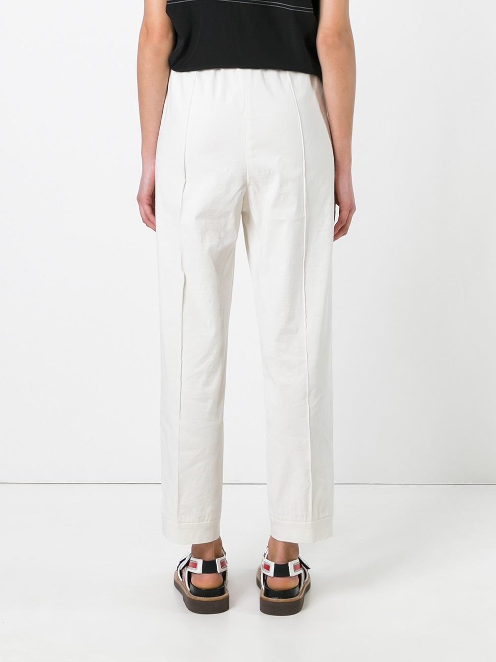 straight leg trousers