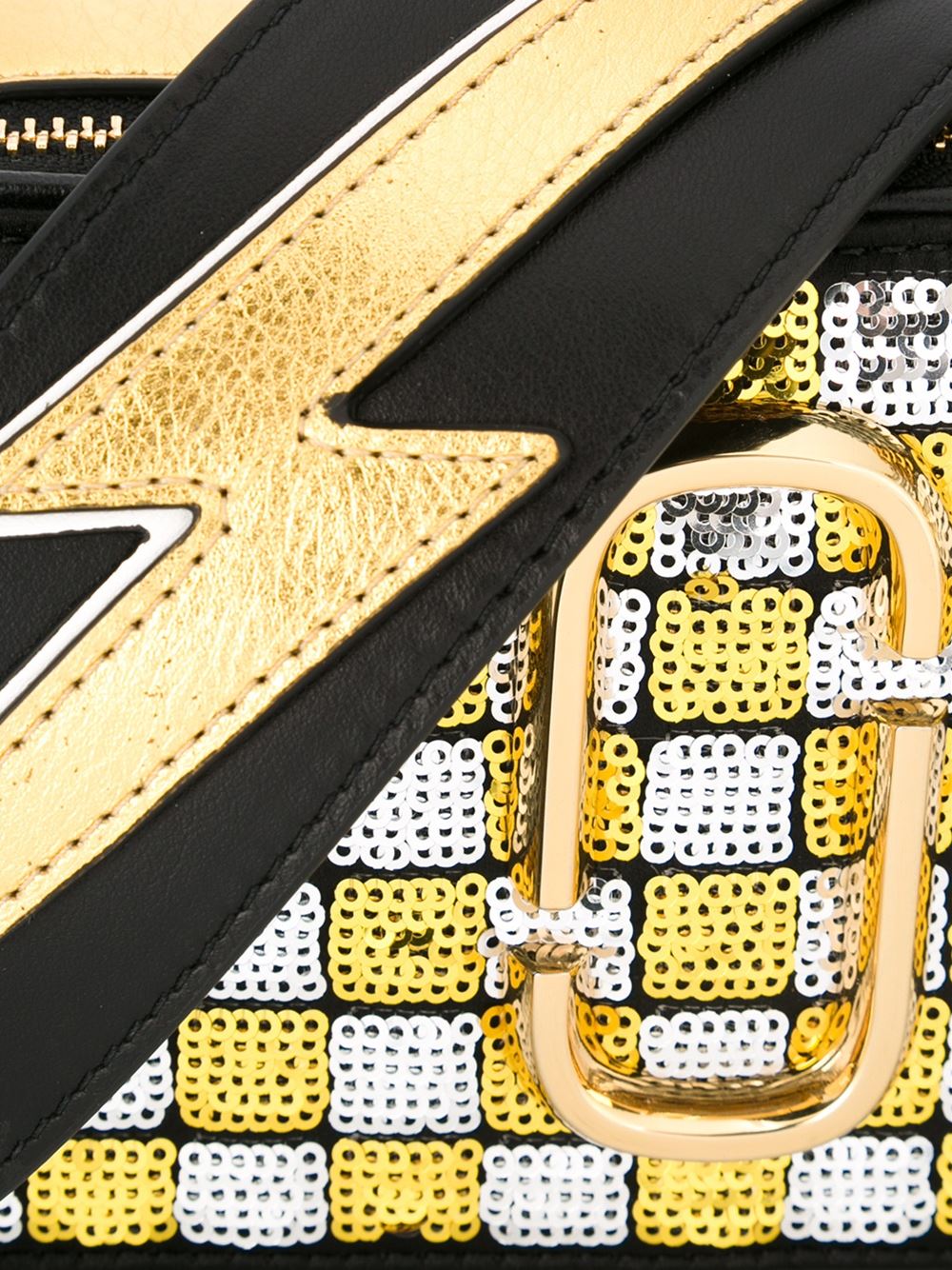 ‘Snapshot Sequins Checker'斜挎包