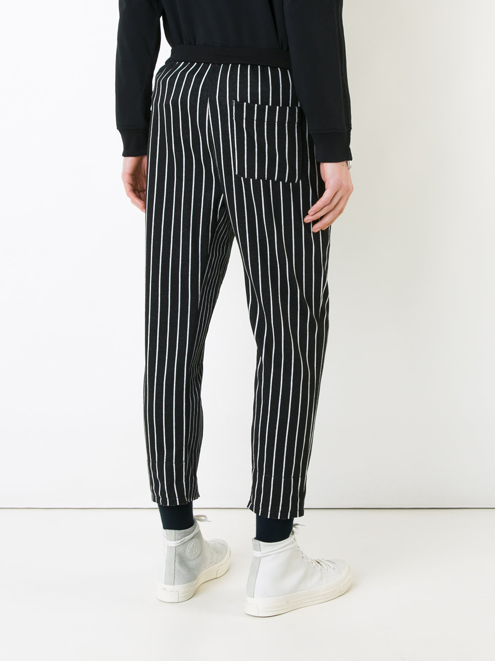 striped track pants