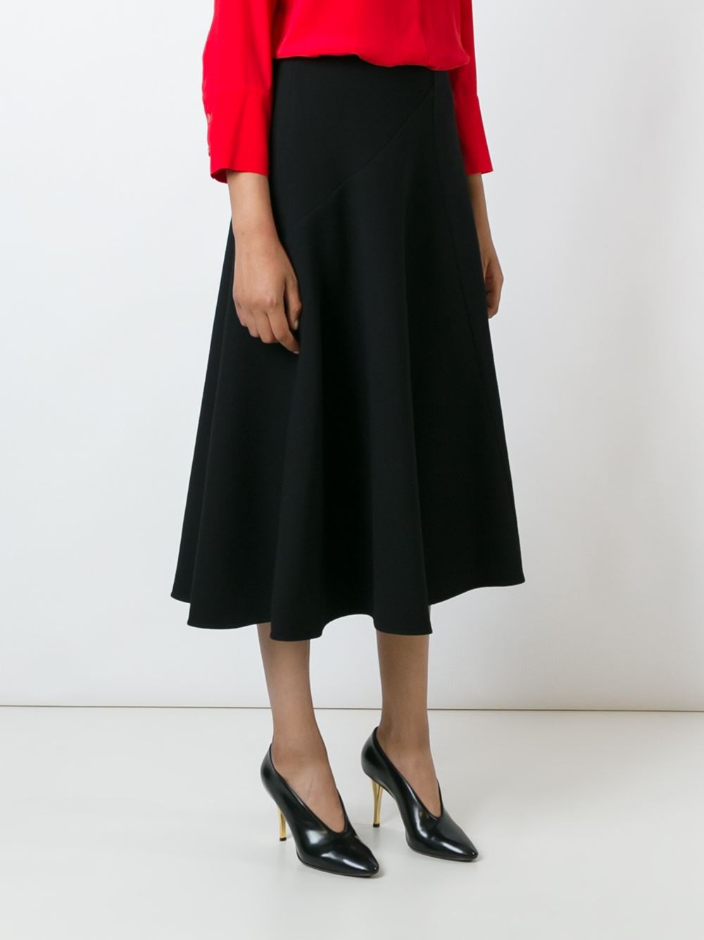 flared midi skirt