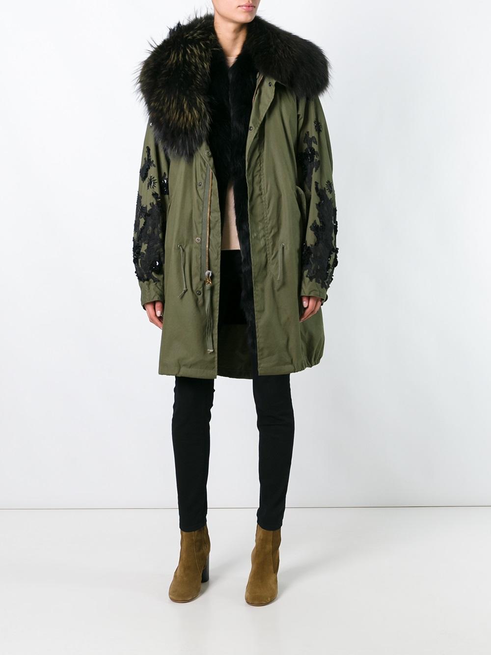 fur lined parka