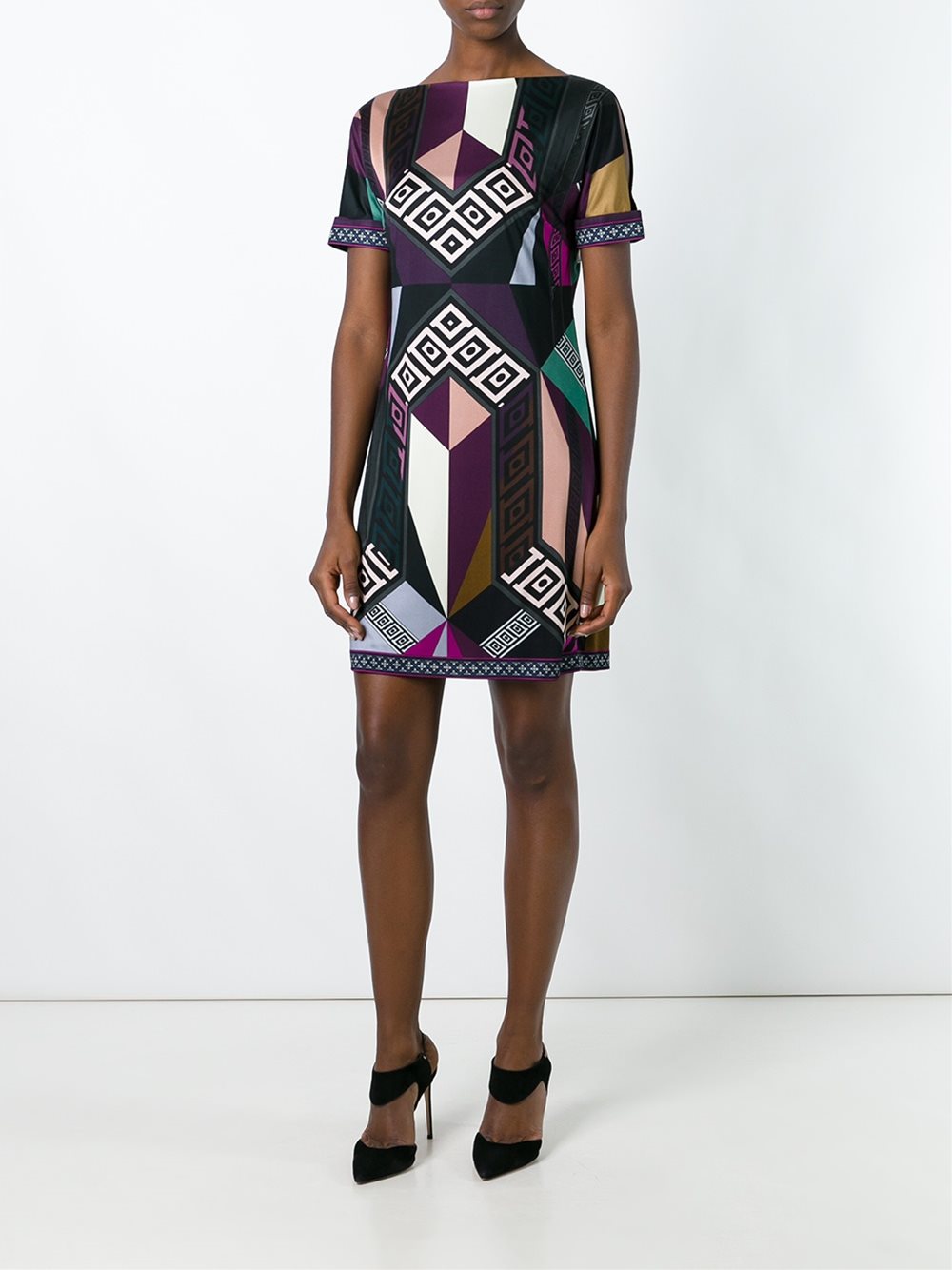 multi print dress