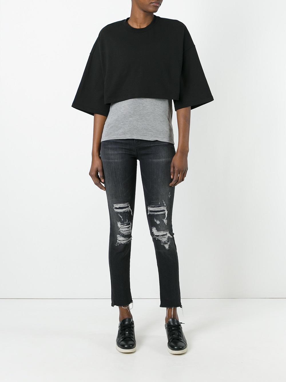 cropped sweatshirt