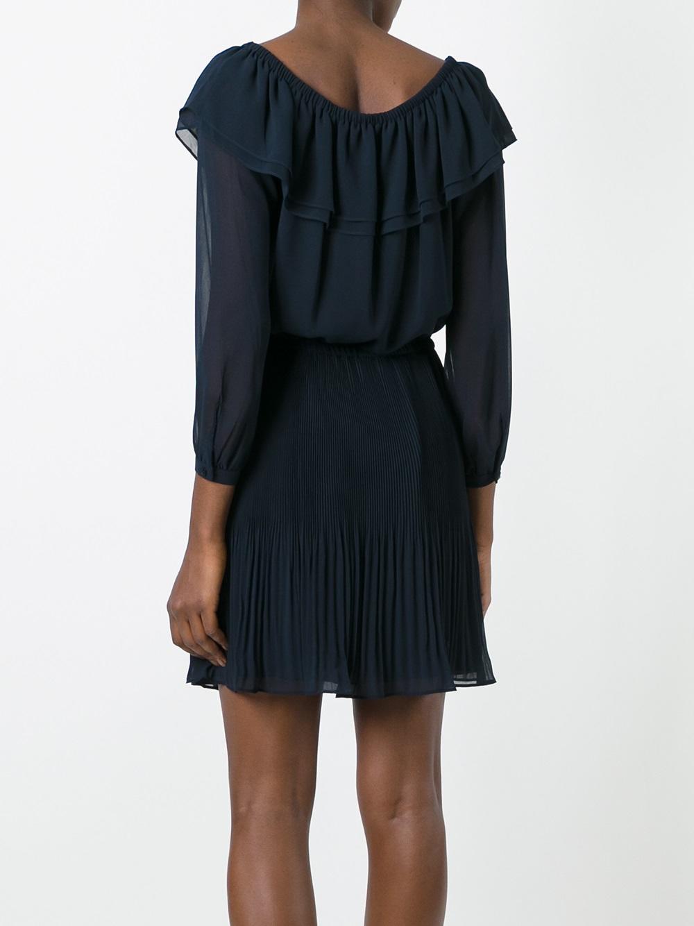ruffled neck dress