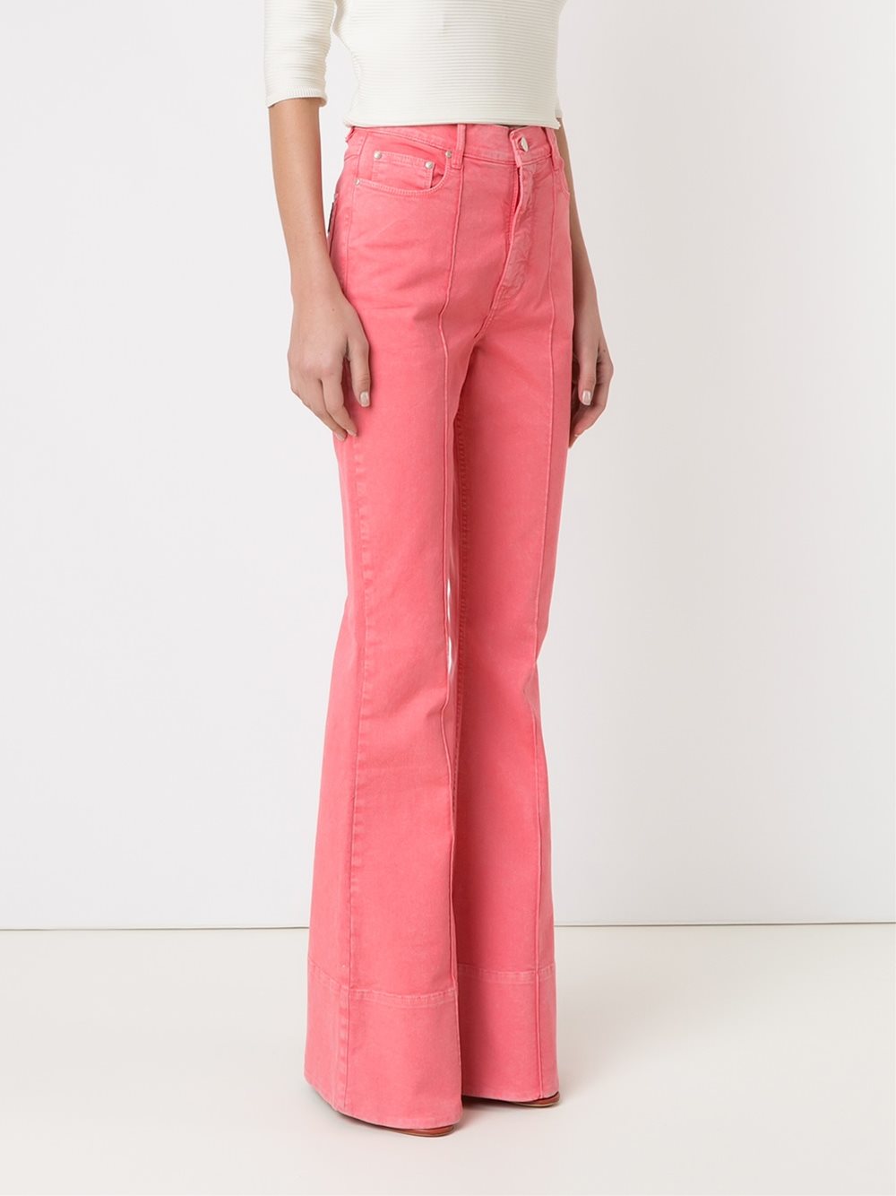 high waist flared trousers