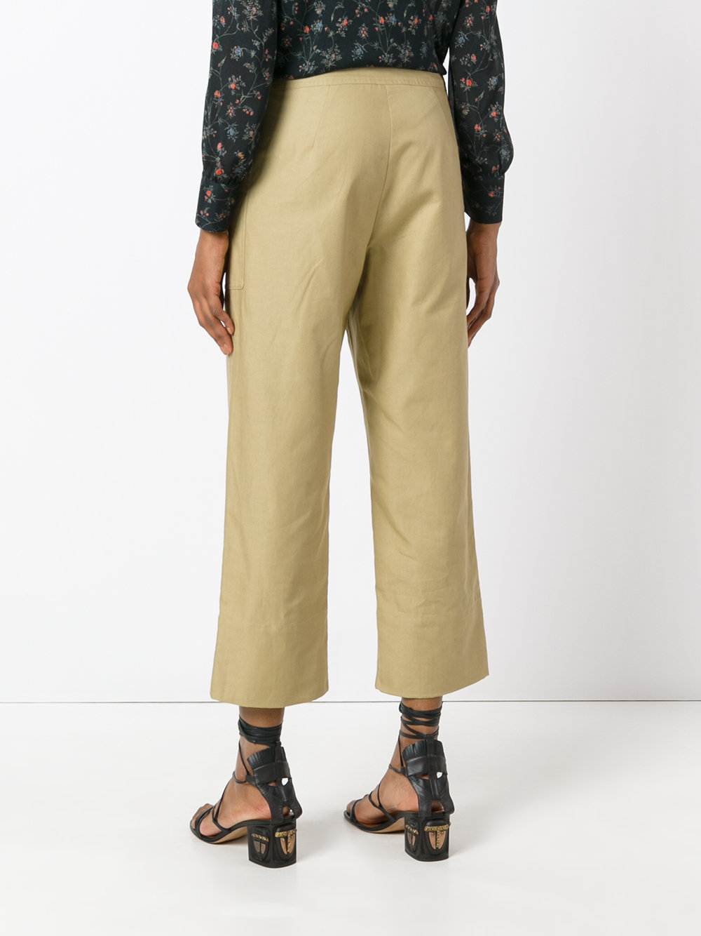 cropped straight leg trousers