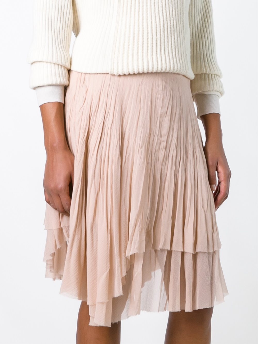 frayed edge skirt