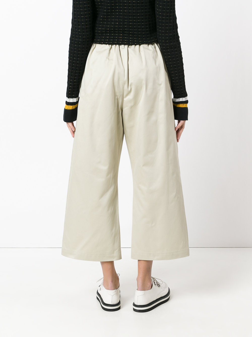 cropped wide-leg trousers