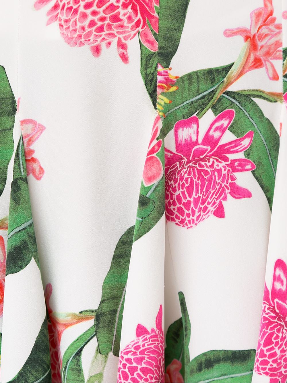 midi flared floral skirt