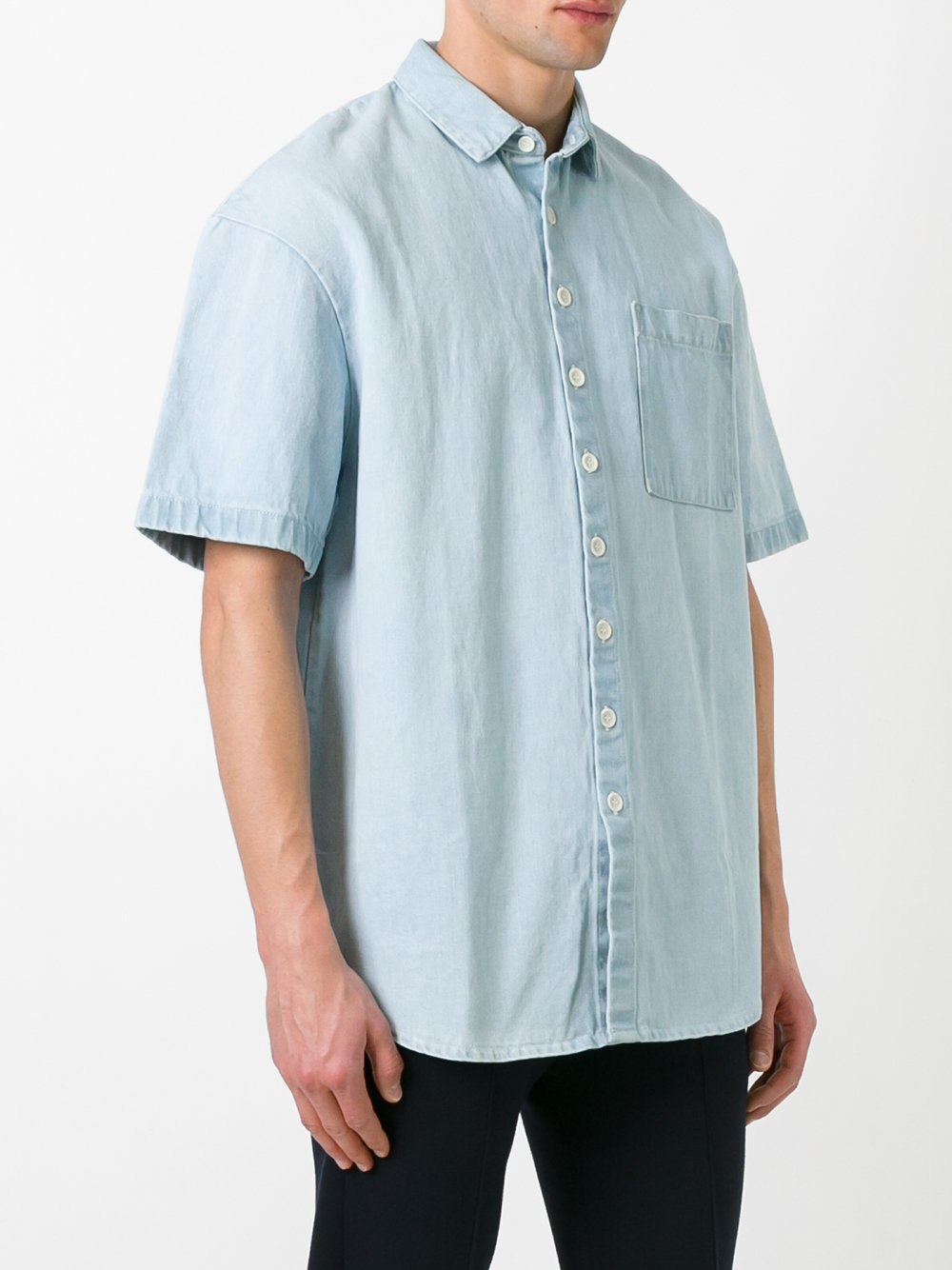 shortsleeved denim shirt 