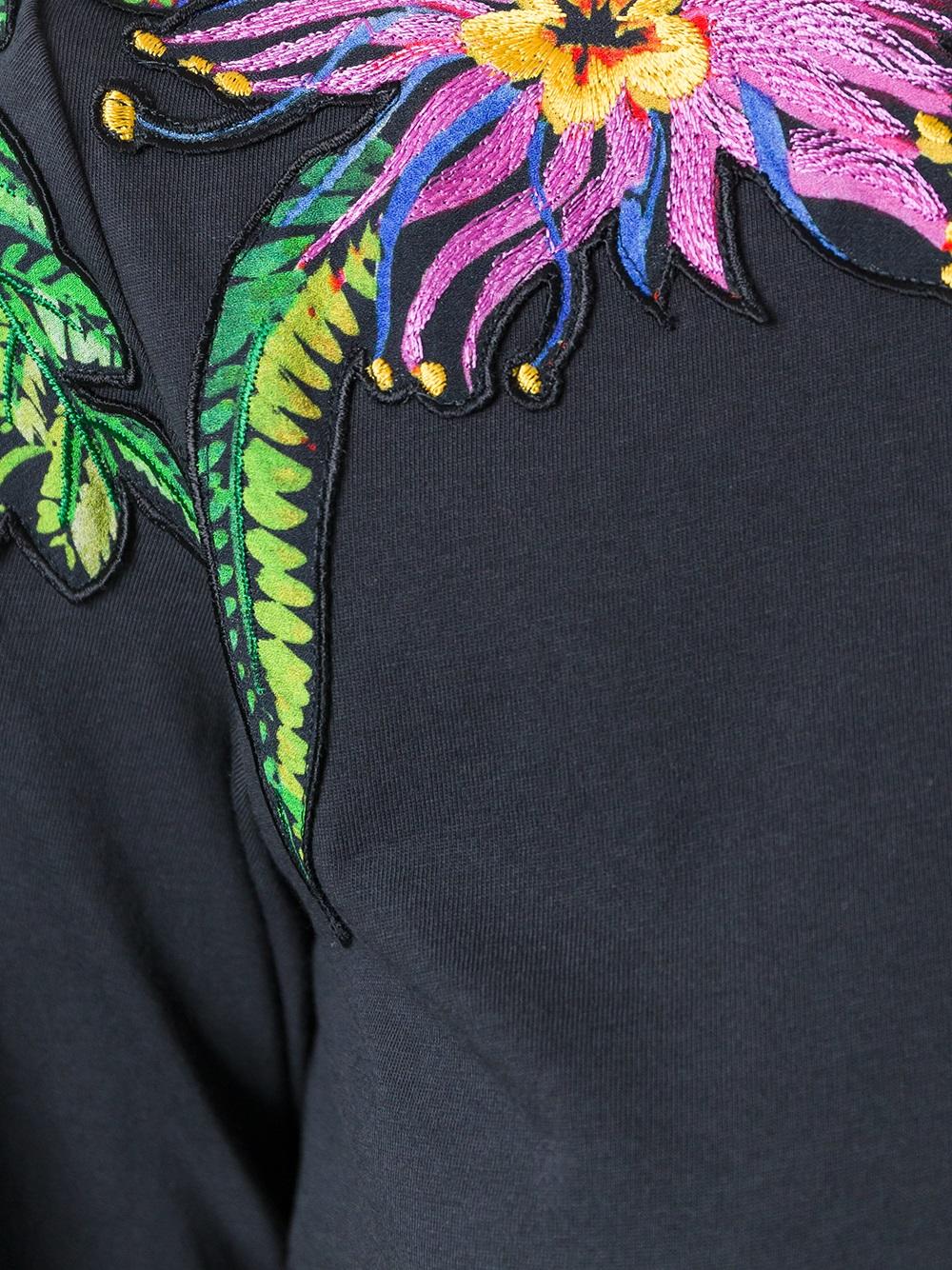 floral embroidered T-shirt