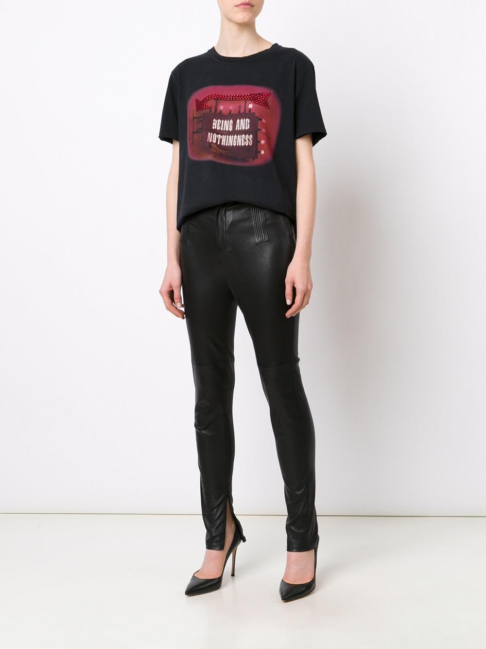 'nothingness' print T-shirt