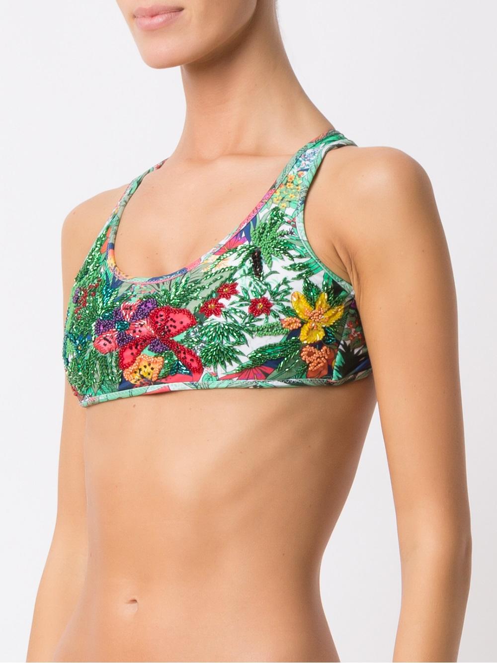 embroidered bikini top