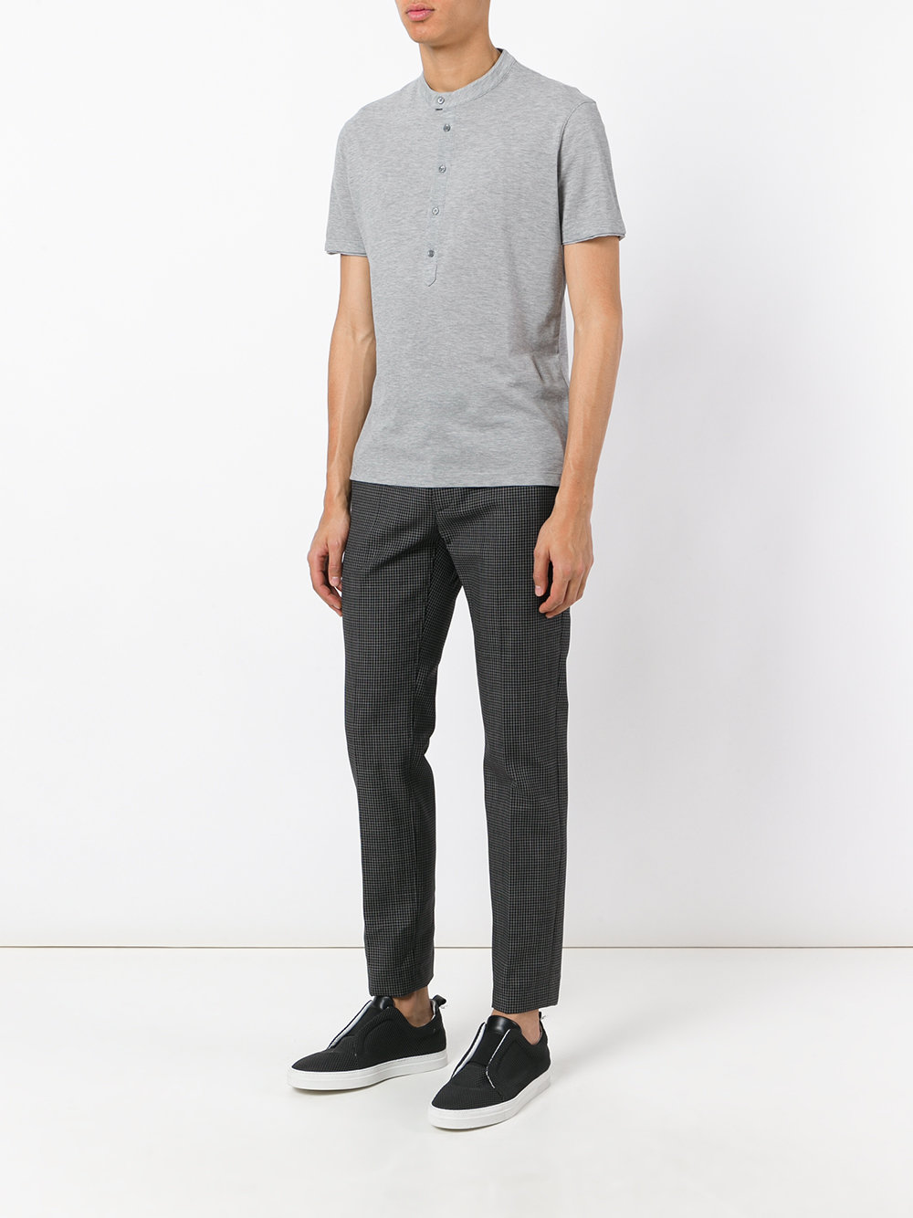button-detailed jersey top