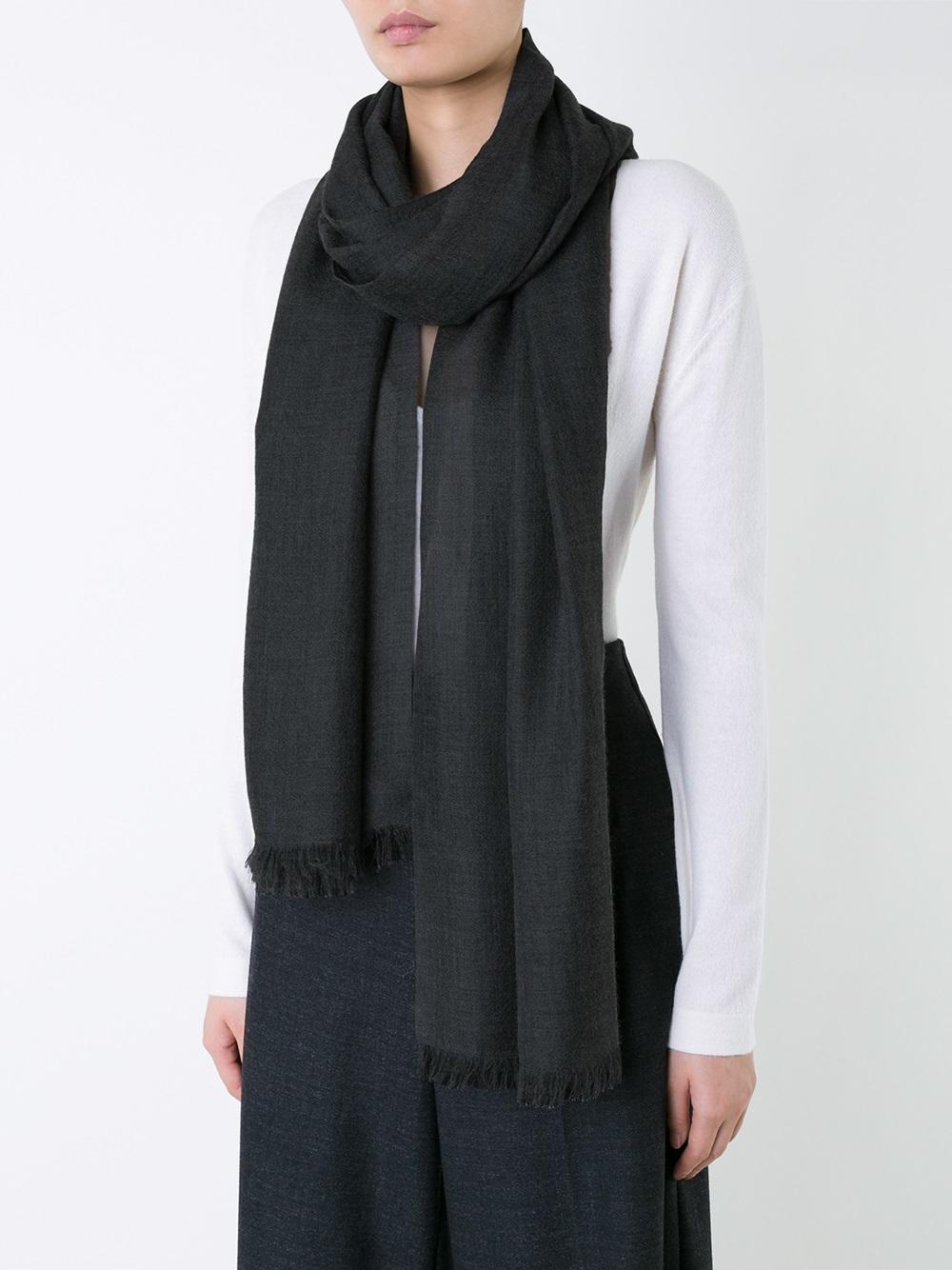 raw edge scarf